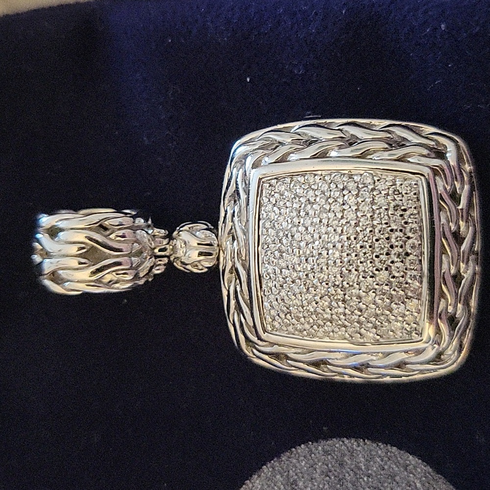 Authentic John Hardy Classic Chain Diamond Enhancer - Picture 2 of 4